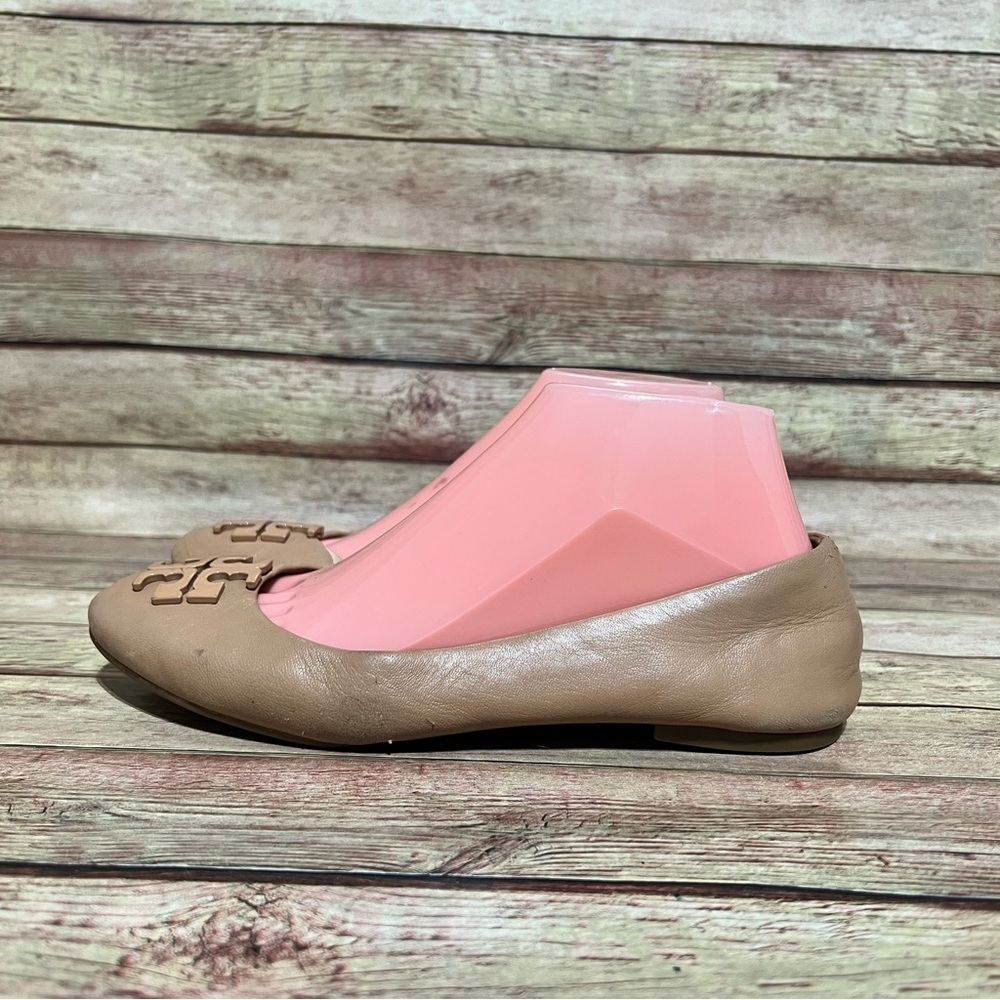 Tory Burch Biege Leather Lowell Flats